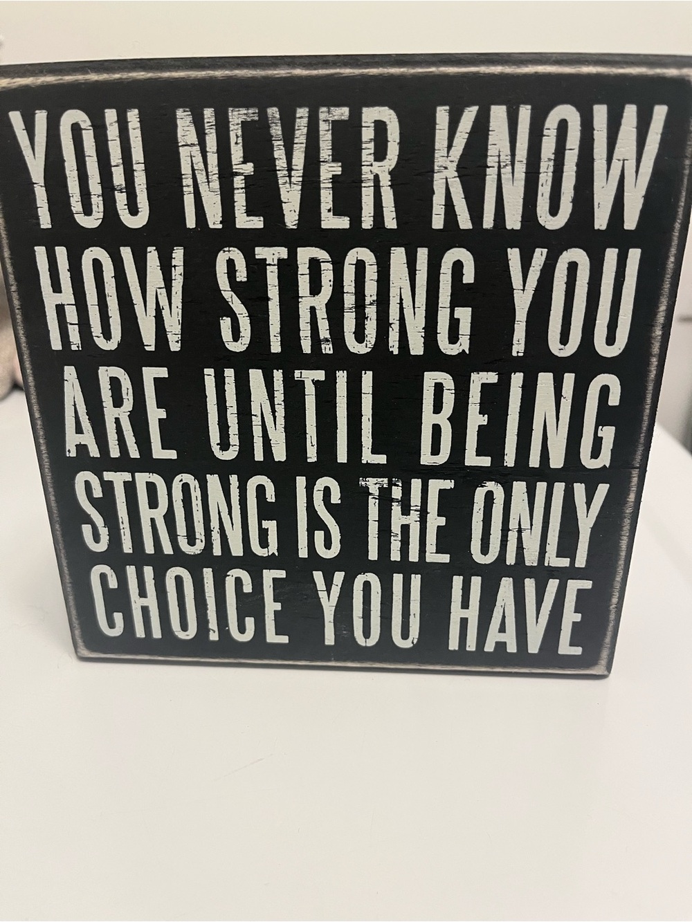 Inspirational Black & White Wall Plaque - 'You Never Know'